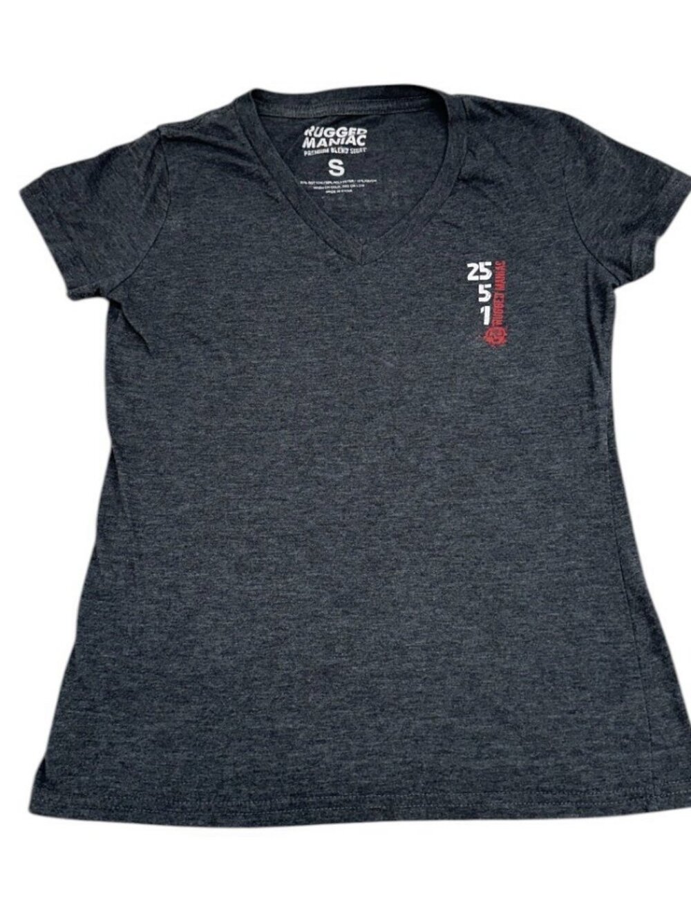 Rugged Maniac 2551 Gray Short Sleeve T Shirt Women’s Size S